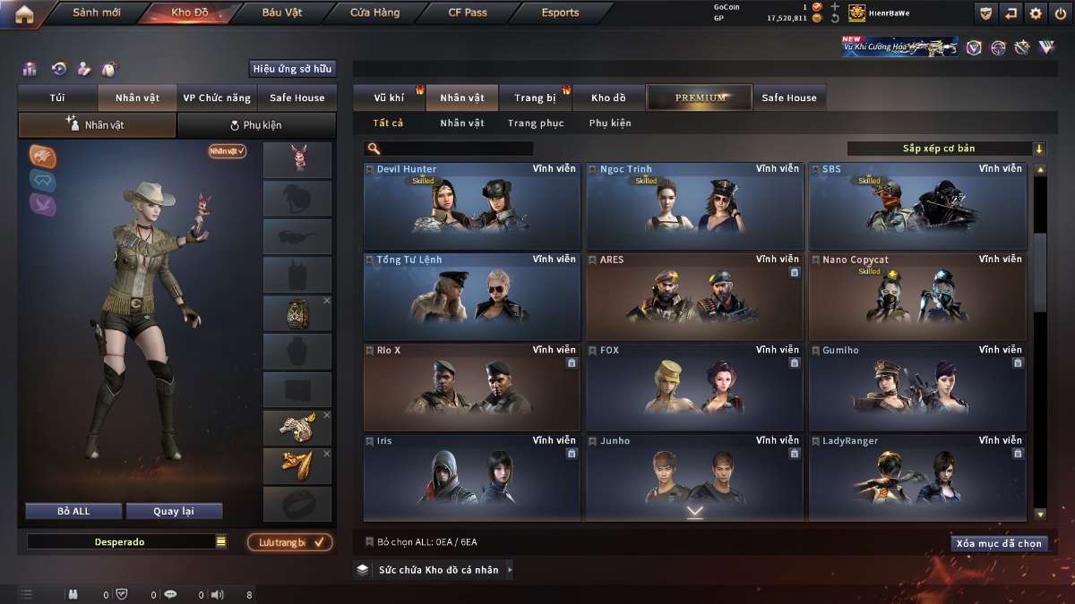 shop acc cf uy tin gia re